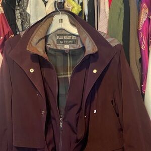 Women's Deep Burgundy Trench Coat